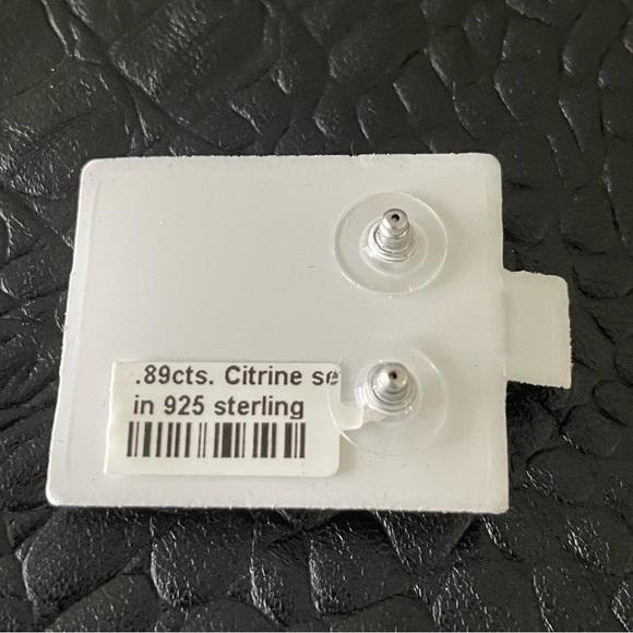 Sterling silver 925 flower citrine earrings - Picture 6 of 9